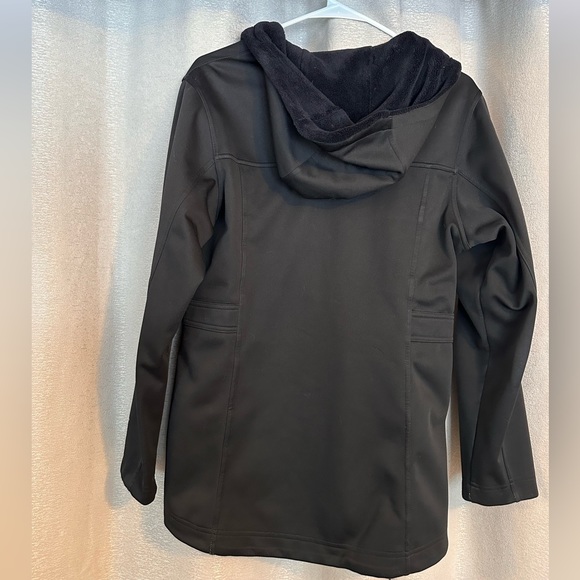 Women’s Black Soft Shell Type jacket WITH Hood - Picture 6 of 6